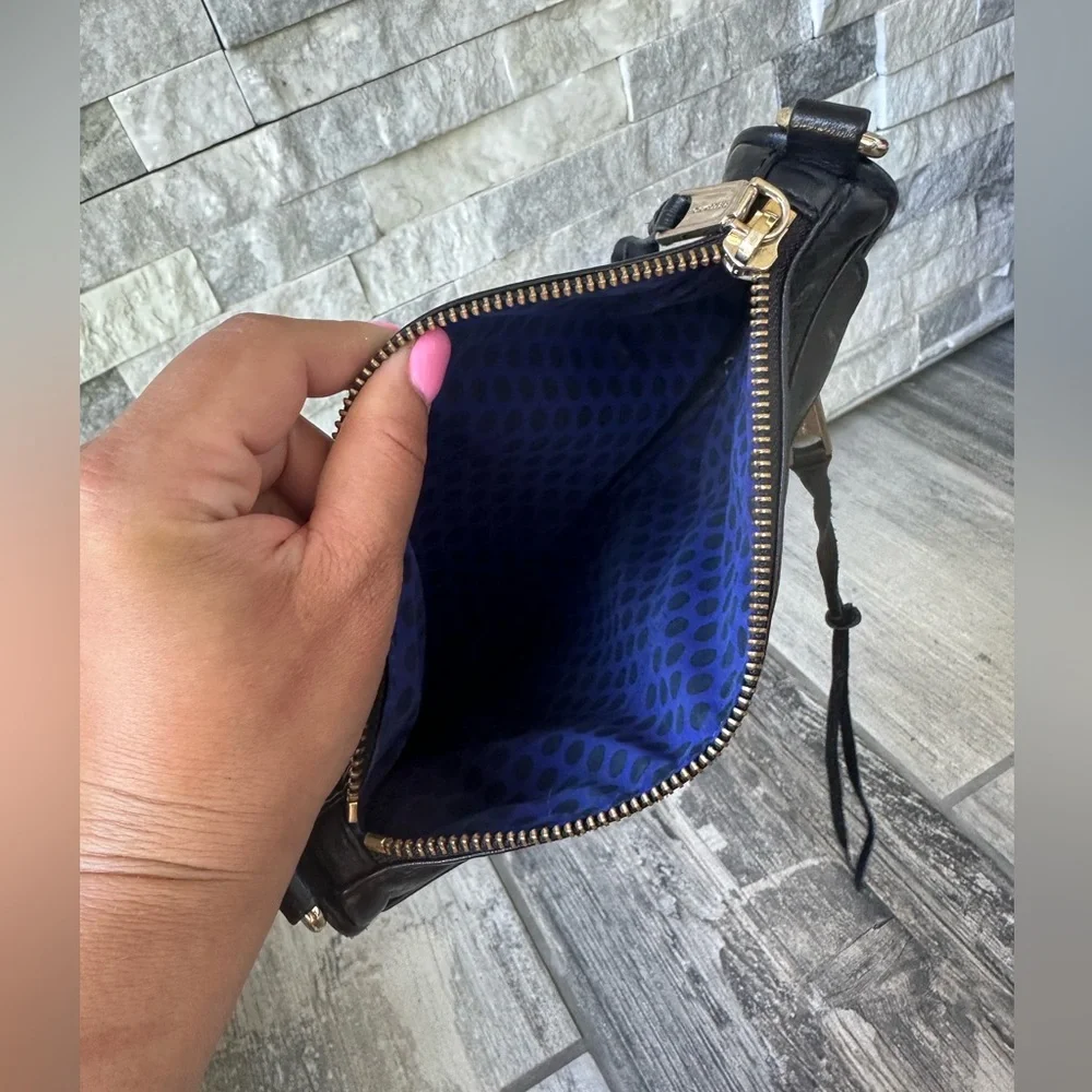 Rebecca Minkoff MAC Leather Black and Gold Handbag ONLY - Picture 8 of 17